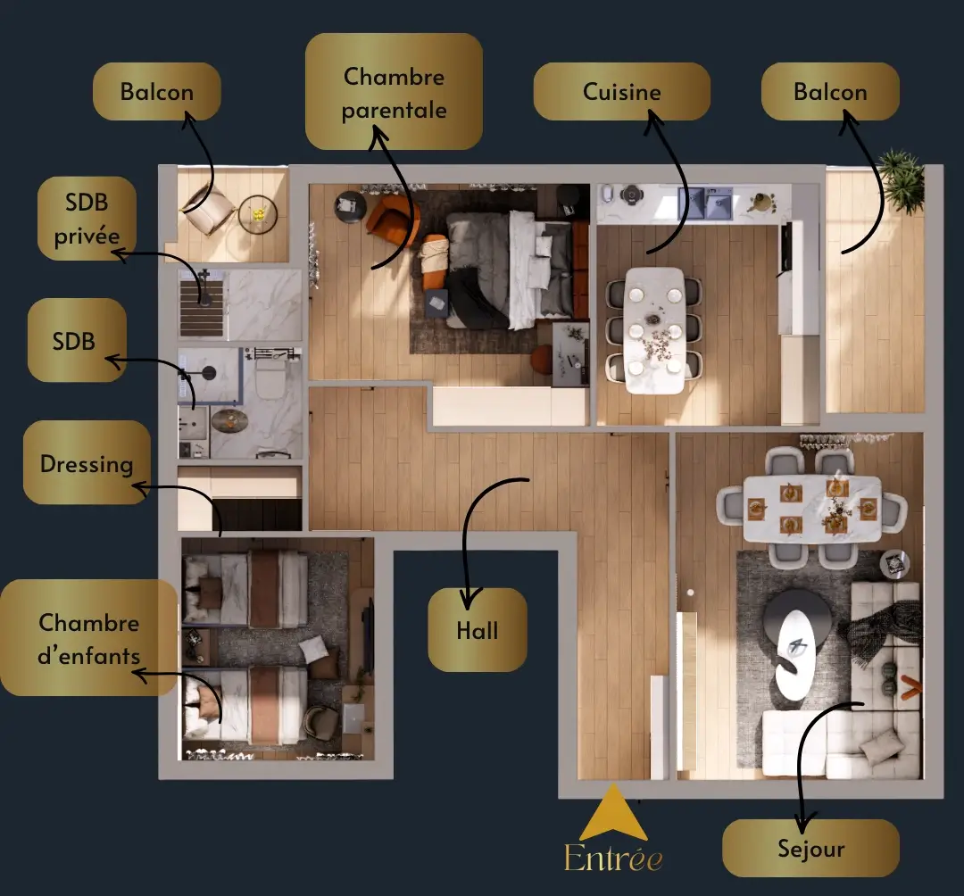 Plan Appartement F3